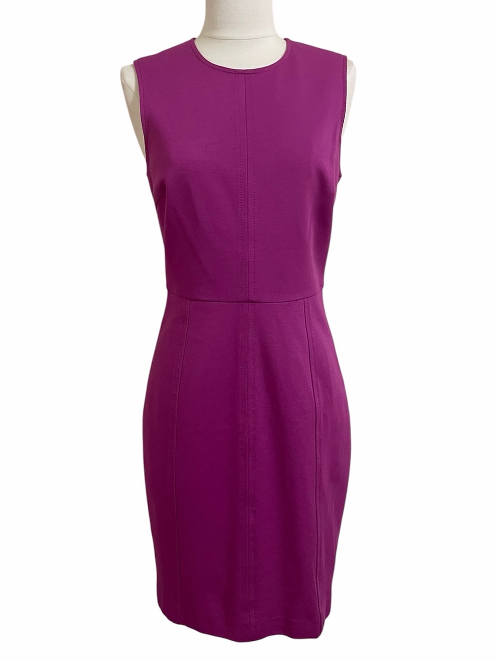TRINA TURK purple/pink sleeveless sheath dress seam fitted Sz Small